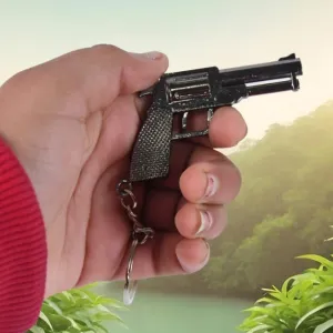 Gun Keychain Metal Weapon Key Rings Pendant for Men, Birthday Gifts (1 Pc / Mix Design)