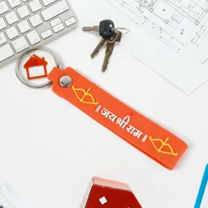 Silicone Jai Shree Ram Keychain (1 Pc)