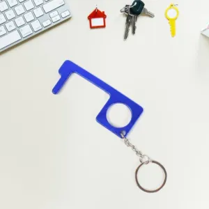 Metal Key Shape Keychain, Door Opener Tool (1 Pc)