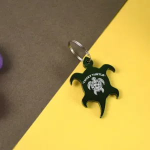 Metal Tortoise Shaped Keychain - Unique and Durable Accessory (1 Pc)
