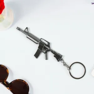 Mix Design Metal Gun Keychain With Case (1 Pc / Mix Design)