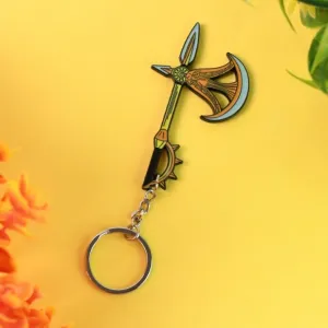 Axe Shape Metal Keychain - Durable & Stylish Accessory (1 Pc)