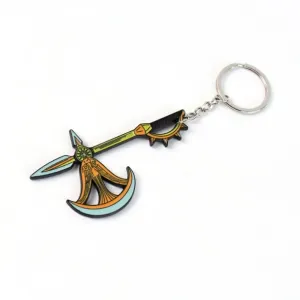 Axe Shape Metal Keychain - Durable & Stylish Accessory (1 Pc)