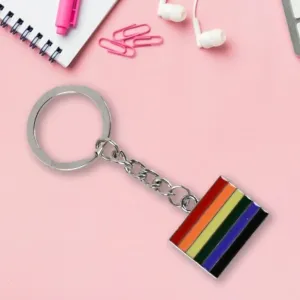 Rainbow Design Metal Keyring Key Chain (...