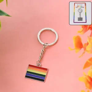 Rainbow Design Metal Keyring Key Chain (1 Pc Mix Design)