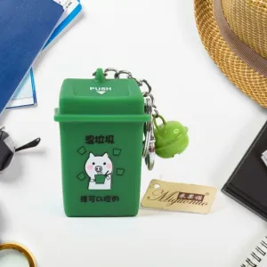 Trash Can Keychain Recycle Can Keyring N...