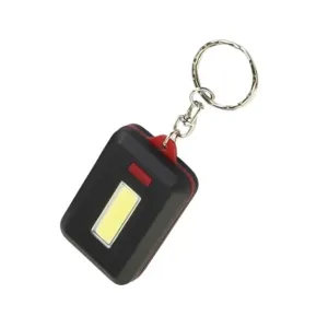 LED Keychain COB Light with Hook & Loop Sticker. 3 Light Modes (1 Pc / Battery Not Included)