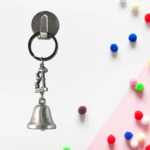 Metal Small Temple Bell Keychain, Motorcycle Bell Keychain (1 Pc / Mix Color)
