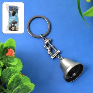 Metal Small Temple Bell Keychain, Motorcycle Bell Keychain (1 Pc / Mix Color)