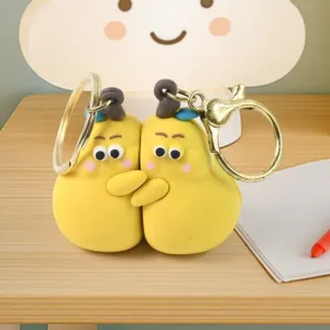 2-in-1 Cute Cartoon Couple Keychain