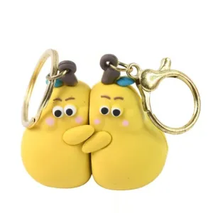 2-in-1 Cute Cartoon Couple Keychain