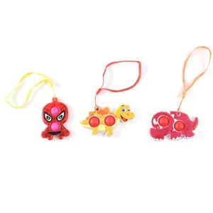 Silicone Push Pop Bubble Fidget Toy Keychain (1 Pc)