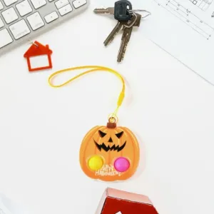 Silicone Push Bubble Fidget Keychain Toy (1 Pc)