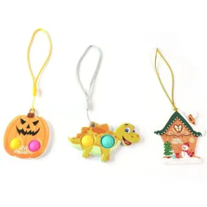 Silicone Push Bubble Fidget Keychain Toy (1 Pc)