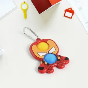 Themed Iron Man Shape Keychain Pop It Toy (1 Pc)