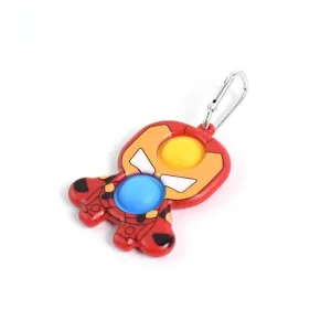 Themed Iron Man Shape Keychain Pop It Toy (1 Pc)