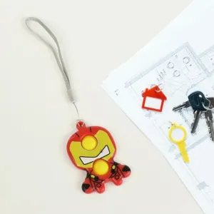 Creative Cartoon Style Mini Push Pop Bubble Keychain (1 Pc)