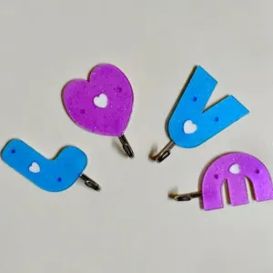 Love Shape Self Adhesive Hooks