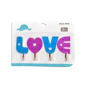 Love Shape Self Adhesive Hooks