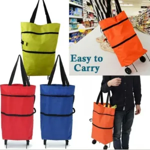 Folding Cart Bags Trolley Shopping Bag For Travel Luggage
