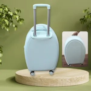 Suitcase For Kids, Girls Green Small Cabin Hard Cover Holiday Carry On Trolley with Extendable Handle, Children's Luggage, Trolley Rolling Luggage for Toddlers Men Woman (Mix Color)