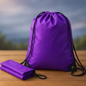 Water-Resistant Nylon Drawstring Backpac...
