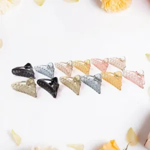 Triangle Shape Mix Color Plastic Hair Claw Clip – 1 Pc Durable Grip for Women and Girls