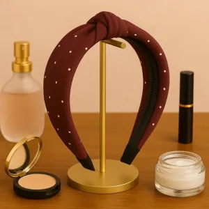 Women's Polka Dot Fabric Knot Hairband –...