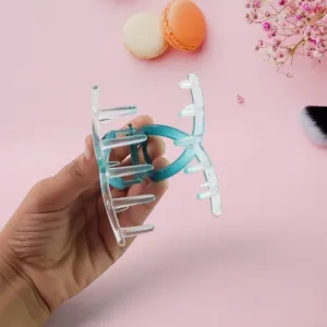 Plastic Hair Clamp Grip, Simple Matte Hair Barrette Clamp (12 Pc / Mix Design)