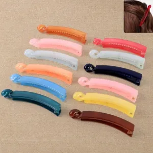 Plastic Hair Clamp Grip, Simple Matte Ha...