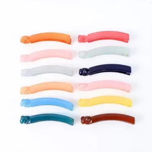 Plastic Hair Clamp Grip, Simple Matte Hair Barrette Clamp (12 Pc)