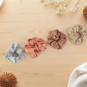 Premium Satin Hair Scrunchies / Elastic Hair Ties for Women & Girls (12 Pc)