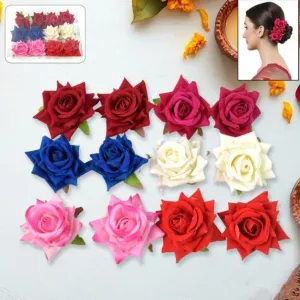 Colourful Flowing Flower Hair Pin (12 Pc...