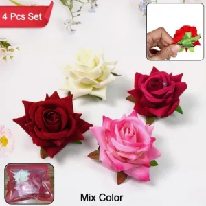 Colourful Flowing Flower Hair Pin (4 Pcs...