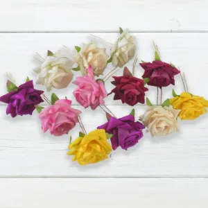 Colourful Flowing Flower Hair Pin (12 Pc...