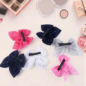 Hair Bow Knot Clip Suitable For Girls (12 Pc / Multicolour & Mix Design) Hair accessories