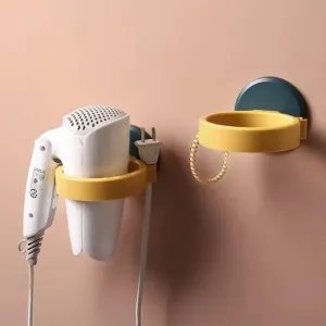 Wall Mount Hair Dryer Holder with Suctio...