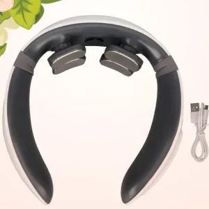 4 Heads Smart Electric Neck and Back Pulse Massager (1 Pc / Mix Design)