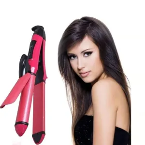 2 in 1 Hair Straightener and Curler Machine For Women | Curl & Straight Hair Iron, Hair accessories