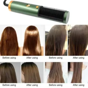 Hair Straightener Comb, Anti Scald Hot Comb Negative Ion Hair Straightener Brush Straightener 3 Gear Constant Temperature for Quick and Professional Hair Salon at Home (1200w), Hair accessories