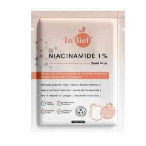 In’lief Niacinamide 1% Hydrating & Calming Facial Sheet Mask (1 Pc)
