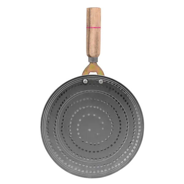 Vismay’s Pure Iron Tawa, First in India with Unique Smooth Edges, Metal Spoon-Friendly, Strong Riveted Wooden Handle Chapatis Rotis Hammered Matthar Loha Lohakhand Tava Thawa Dishwasher Safe