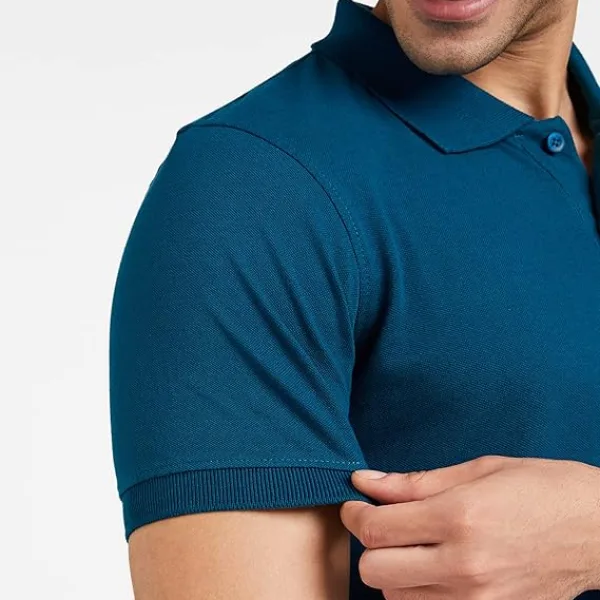 Symbol Men's Solid Cotton Rich Polo T Shirt