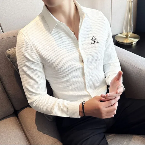 Bluecorp Enterprise Classic Men's Casual Shirt, Multi-Purpose Formal and Casual Wear,Office wear Shirt