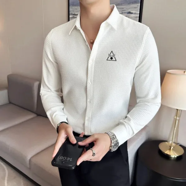 Bluecorp Enterprise Classic Men's Casual Shirt, Multi-Purpose Formal and Casual Wear,Office wear Shirt