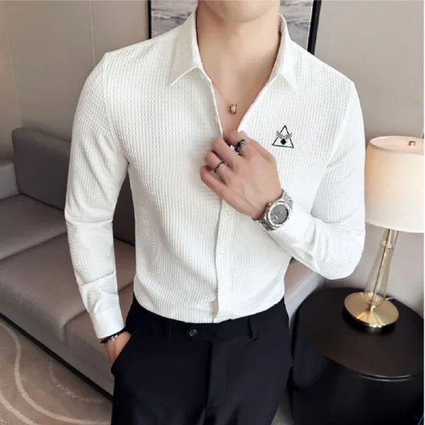 Bluecorp Enterprise Classic Men's Casual Shirt, Multi-Purpose Formal and Casual Wear,Office wear Shirt