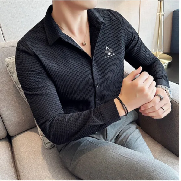 Bluecorp Enterprise Classic Men's Casual Shirt, Multi-Purpose Formal and Casual Wear,Office wear Shirt