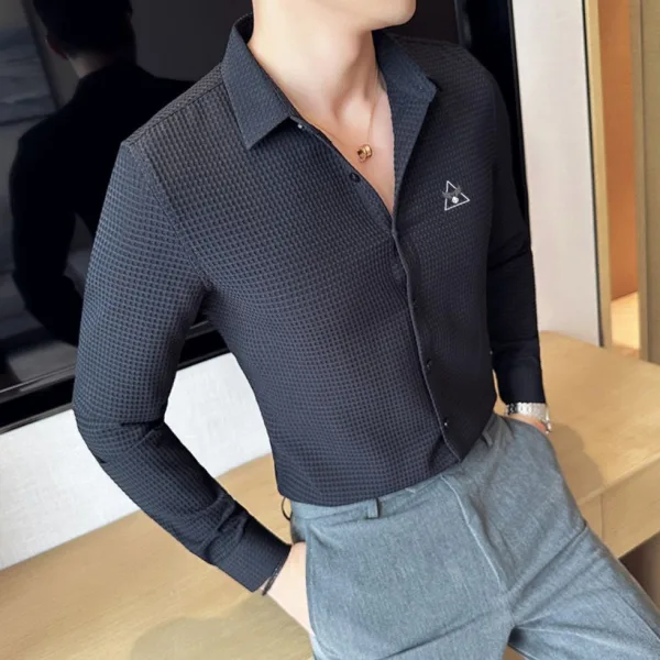 Bluecorp Enterprise Classic Men's Casual Shirt, Multi-Purpose Formal and Casual Wear,Office wear Shirt