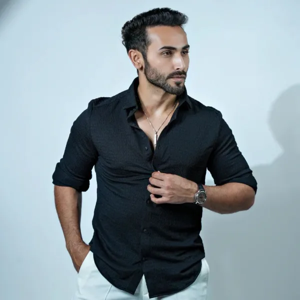 Bluecorp Enterprise Classic Polycotton Solid Casual Shirts for Men