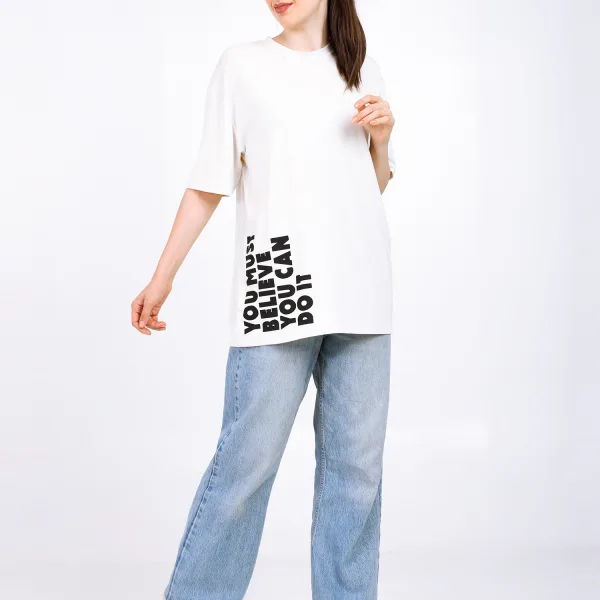 Women Oversized Bamboo T-Shirt – Soft, Breathable & Sustainable Fit